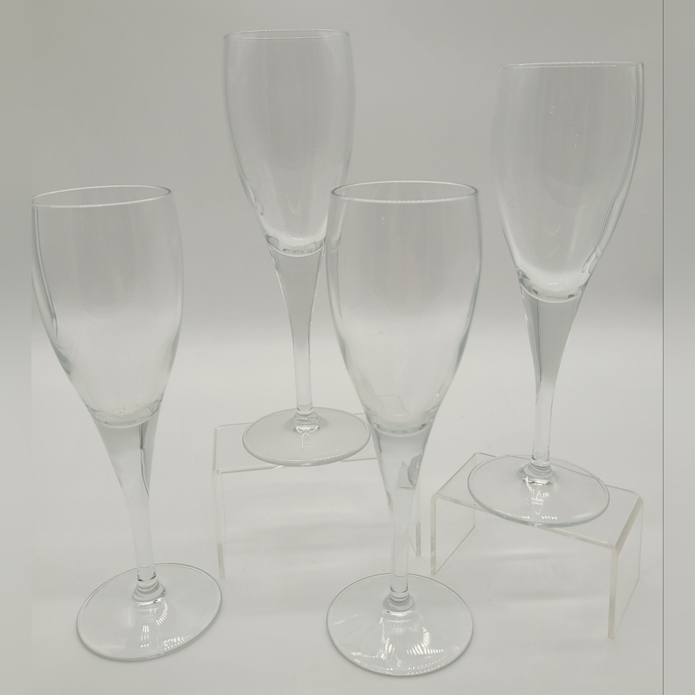Vintage Crystal Champagne Flutes set of 4​​​ - Picture 2 of 5